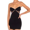 Günlük elbiseler adyce 2023 yaz kadın mini bodycon bandaj elbise seksi spagetti kayış dantel siyah kulüp ünlü pist parti vestido