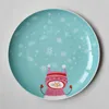 Pratos de prato criativo de cerâmica prato de desenho animado pintado de bife sobremesa de café da manhã de bone chines prato de frutas ano presente de natal