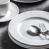 Plates White Luxury Plate Sets European Style Porcelain Dinner Bowl Combo Aesthetic Pratos De Jantar Kitchen Organizer GTJ50