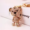 Keychains schattige Zodiac Tiger Cars Keychain Creative ingelegde Rhinestone Diamond Dier metalen hanger Keyring Bag ornamenten GiftSkeycha