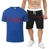 Erkek Trailsits Logo Özelleştirme Yazdır Yaz Mens Basketball 2piece T-Shirts Şort o boyunduruk kısa kollu gündelik harajuku tarzı takım