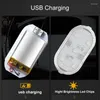Gece Işıkları 1-4pcs LED Araba Kapısı Işığı İç USB Şarj Edilebilir Kablosuz Manyetik Anahtar Lamba Sinyal Hoş Geldiniz Aydınlatma