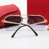 Cartter driving sunglasses 2970 Fashion luxury sunglasses mirror print Composite Metal Rimless Optical Frame Classic Ova Square Gold Sun gla