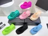 Designer women's sponge platform slippers. Beach shoelace toe flip sandal counter synchronous market exclusive original size: 35-40