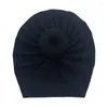 Bérets chapeaux noués pour bébé fille Beanie arc bandeau Turban tête accessoires enfants chapeau d'hiver chaud Bonnet casquettes