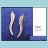 Ear Cuff Fashion Earrings Jewelry Womens Sier Glod Leaf Female Alloy For Ladies Drop Delivery Otspy