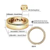 Solitaire Ring Sier 360 Eternity Rings Cubic Zirconia Gold Polish Hip Hop for Christmas Lover Festival Men Women Gifts Drop Delivery DHGDP