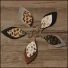 Other Pu Leather Earrings For Women Leaf Leopard Earring Fashion Accessories Hanging Dangle Eardrop Ear Stud Jewelry M262Y F Drop Del Dhfqz