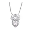 Charmes 18KGP Hibou avec des yeux de bijou brillants Cages Médaillons Souhait Perle / Gem Perles Pendentifs Montages Pour DIY Mode Belle Mignon Bijoux Dr Ot1Tr