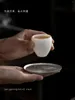Fincan tabakları dehua beyaz porselen seramik fincan çin içme çay örnek kase tek
