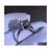 Кластерные кольца Sier Brilliant Clound Cut Moissanite Подруга годовщина обручальное обручальное кольцо Элегантное стиль