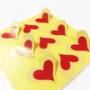 Gift Wrap 900st Vintage Fashion Romantic Heart Shape Round Kraft Paper Sticker för Handmade Products Seal Wholesale