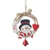 Christmas Decorations Wooden Pendant With Bell Xmas Tree Hanging Home Door Ornaments Year Decor Merry