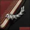 Ear Cuff European Fashion Punk Meniscus Earrings Value High Quality Acrylic Feather With Women Jewelry Wholesale Drop Delivery Otqex