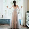 Ethnic Clothing 2023 Woman Sexy Backless Evening Dress Elegant Appliques Sequin A-Line Formal Tulle Party Gown
