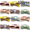 Vêtements pour chiens 50/100 pièces mignon chien nœuds papillon Style perle cravates pour animaux de compagnie fournitures accessoires petits chiens chat nœuds papillon produits de vacances