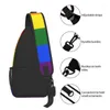 Рюкзак Cool Gay Pride LGBT Rainbow Flag Slling Сумки для путешествий по мужчинам лесбиянка грудь крест -плеч