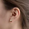 Stud Earrings Creative Star And Moon For Women Minimalist Jewelry Vintage Fashion Gold/Silver Color Geometric Irregular