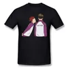 Camiseta masculina haikyuu anime ushijima e tendo camisa plus size algodão tripulação manga curta camiseta personalizada