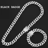 Chains Iced Out Crystal Rhinestone Gold Silver Color Necklace Bracelet Set For Mens Women Fashion Miami Cuban Chain Hip Hop Necklaces