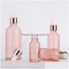 Packing Bottles 5Ml 10Ml 30Ml 50Ml Pink Glass Dropper Bottle Container Jar Pot Vials For Essential Oils Eyes Sample Drops Drop Refil Dh4Hn