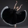 Stage Wear 2 kleuren klassieke danskostuums 720 graden tweelaagse chiffon grote rok Spaanse flamenco voor vrouwen