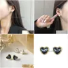 Stud Fashion Jewelry S925 Sier Post Boucles d'oreilles Cute Peach Heart Drop Delivery Dhiu0