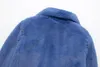 女性のトレンチコート2023秋のヨーロッパとアメリカン国境を越えた女性服ショートフェイクファーエフェクトぬいぐるみジャケット