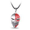 Pendentif Colliers Anime Bleach Kurosaki Masque Métal Cuir Pendentifs Femmes Hommes Cadeau Accessoires Collier Kolye