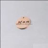 Charms 20Mm Gold Rose Sier Color Mom Heart Family Member Pendants Bracelet Necklace Festival Jewelry Making Accessories Diy Mothers Dhbrk