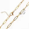 Choker Chokers Mode Simple Collier Pour Femmes Déclaration En Acier Inoxydable Colliers Trombone Chaîne Bijoux Cadeaux Partie Bloo22