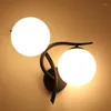 Wall Lamps Reading Lamp Glass Luminaria Led Bed Head Long Sconces Bunk Lights Switch