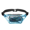 Taille Taschen Tragbare Holographische Reisetasche Für Frauen Mode Transluzente Sling Brust Beutel PVC Gürtel Pack Crossbody