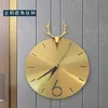壁時計北欧のクリエイティブモダンライトラグジュアリークロックリビングルーム家庭用ファッション