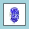 Handmade Lampwork European Big Hole Glass Charms Spacer Loose Bubble Beads For Diy Jewelry Making Fit Bracelet Drop Delivery Otfmd