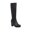 en Autumn Winter Ladies Boots 2023 European American Fashion Classic Side Zipper Locomotive Dikke Heel-lengte 380