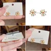 Dangle Chandelier Colorf Zircon Snowflake Kolczyki Koreańskie styl bijoux biżuteria dostawa dht1x