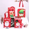 Noel Süslemeleri 1 PC Sevimli Tote Şeker Hediye Çantası Karikatür Noel Baba Elk Elf Snowman Yıl Noel Dekoru Ev Depolama Bagchristmas