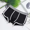 Underpants Solid Men's Underwear Boxer Pants Korean Youth Waist Simple Sports Student Fashion Four Corner Small Calzoncillos Hombre