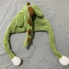 Bérets hiver drôle mignon dessin animé dinosaure forme peluche oreille Protection chapeau écolière automne chaud tête Bonnets pour les femmes