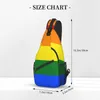 Рюкзак Cool Gay Pride LGBT Rainbow Flag Slling Сумки для путешествий по мужчинам лесбиянка грудь крест -плеч