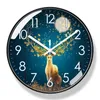 Wall Clocks 2023 Round Creative Mute Clock Modern Design Silent European Style For Home Decoration Kitchen Living Room Decor