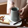 Mugs Nordic Style Solid Color Ceramic Coffee Milk Mug Porcelain Breakfast Tea Cup Tableware Water Container