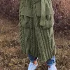 Herrtröjor Casual Vintage Cardigan Western Loose Plain Patchwork Lace Up Belt Long Stretchy European Fashion Sweater 2023 Autumn Jemi22