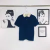 Polo da uomo firmata Primavera estate nuovo colletto doppia G twist corda ricamo bavero camicia POLO per uomo donna amanti maniche corte T 9TF9