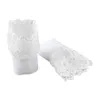 Knee Pads Women Organza Wrinkled Sheer Layered Horn Cuffs Ruffles Lace Edge Detachable Fake Sleeves Sweater Decorative Wristband