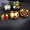 Bowls Small Dish Double Layers Insulation Stainless Steel Korean Style Anti-scalding Kimchi Bowl Saucer Kitchen Supplies Dipping