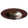 Platen antieke keramische ronde ondiepe plaat gourmet keuken artistieke conceptie Chinese stijl servies met gouden rand cn (oorsprong)