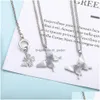 Pendentif Colliers Mode Bleu Papillon Température Sensing Collier Bracelet Lien Chaîne Pour Femmes Filles Bijoux Drop Livraison Penda Dhimo