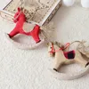 Juldekorationer mini trojan hänge dekoration trähäst säckväv
